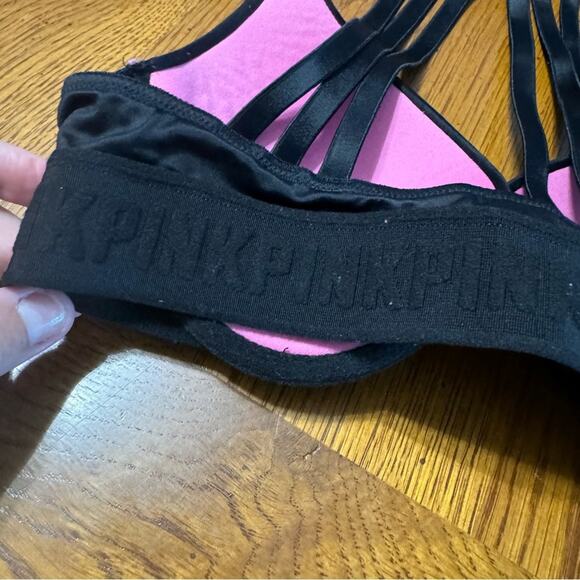 PINK Victoria’s Secret Black Wear Everywhere Push Up Bra Size 32B w/ Underwire - Picture 5 of 11